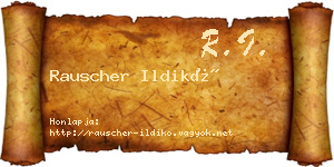 Rauscher Ildikó névjegykártya